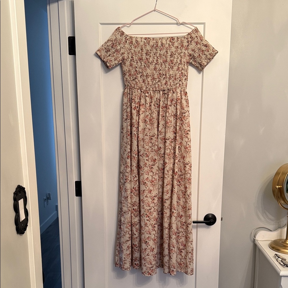 Floral Off-Shoulder Maxi Dress